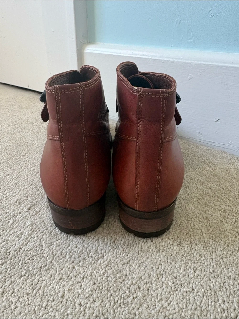 Vintage Parisian Signature Chukka George Boots Italian Leather Monk Strap